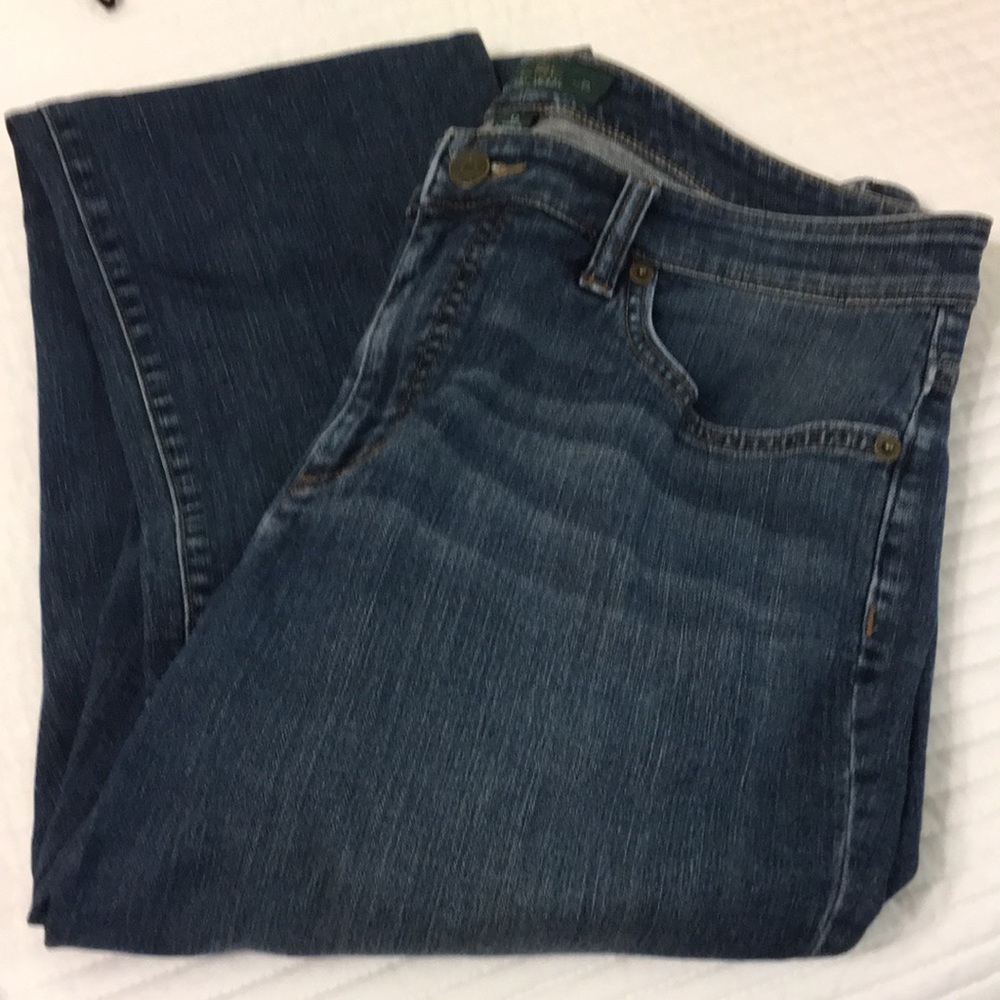 LRL Lauren Jeans Co medium blue straight leg jeans